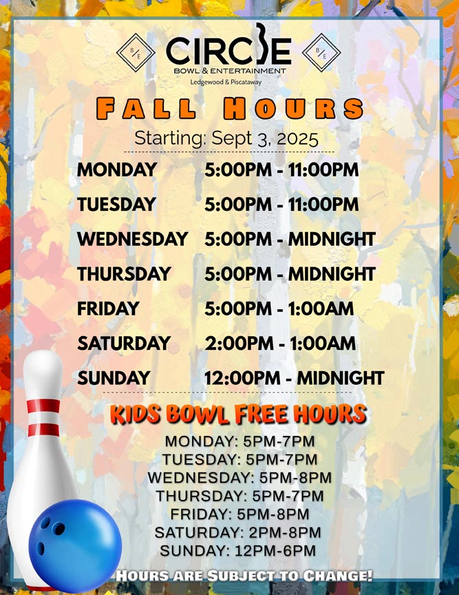 Bowling Hours in Piscataway